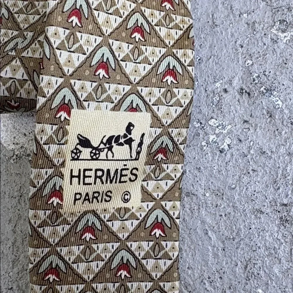 Hermes vintage silk tie